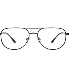 Black Full Rim Aviator Vincent Chase Sleek Steel VC E15958-C1